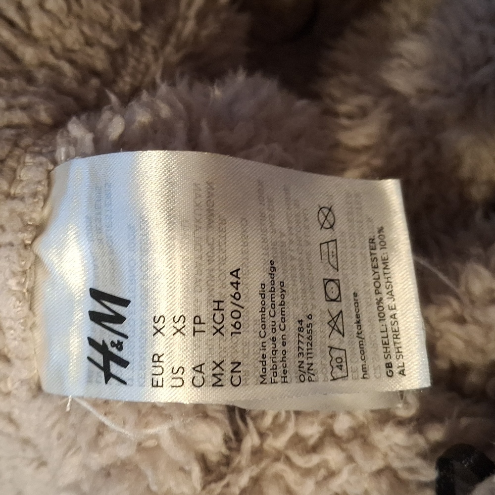 H&M Beige Fleece Outerwear